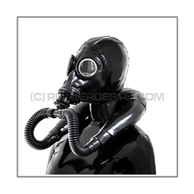 Deluxe M41-GP5 gasmask-zipperhood-system SMELLBAG-M with neckrespirator-rubbersmellbag-set